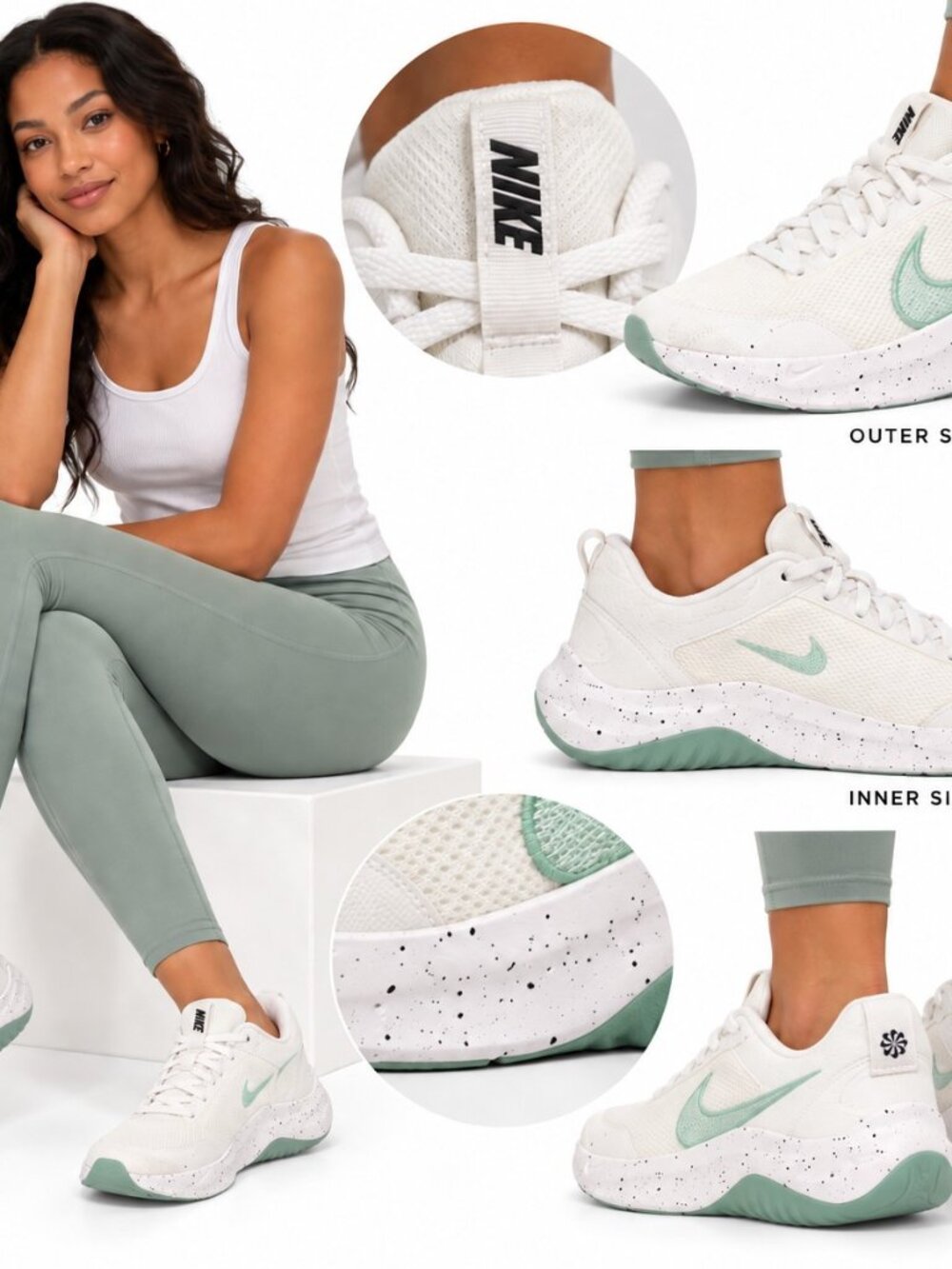 Nike Legend Essential 3 Next Nature Women’s 9 White Jade Ice NWOB